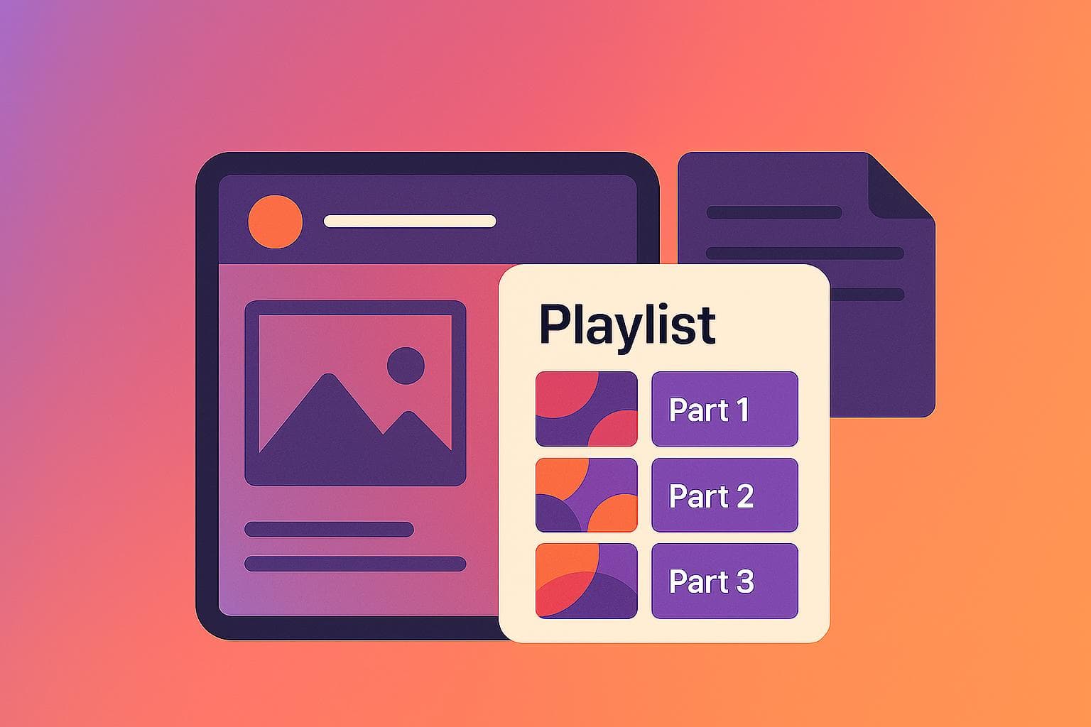 Illustration of adding playlists and setting a template